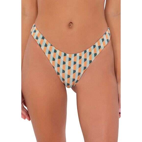 NWT B Swim Sahara Lurex Wyatt Bikini Set Geometric Print Top Large Bottom Medium - Picture 9 of 16
